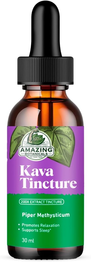 Kava Kava Tincture - Bylinný extrakt pro přírodní klid a relaxaci - 70% Kavalactones Extract Tincture High- Potency Blend - Premium Liquid Supplement - 30ml (1oz)
