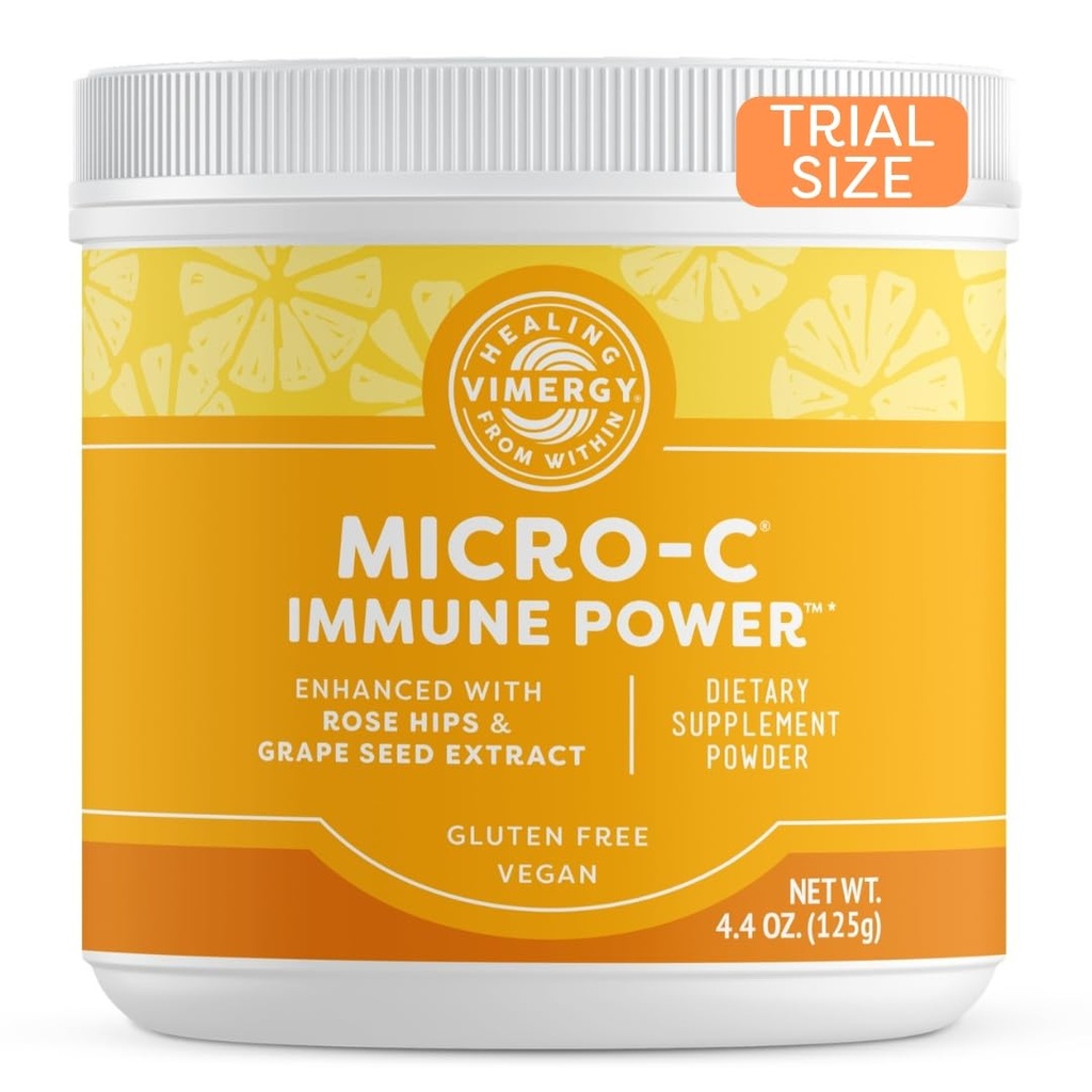 Viméries Micro-C Immune Power TM * - 125g - Gentle Form - Antioxidant Phytonutrients - Immunote & Nerve Support - Benefits Bone & Cartilage - Gluten- Free - Kosher - Vegan