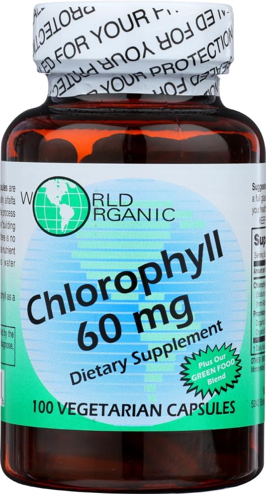 World Organic Chlorofyl 60MG, 100 CP