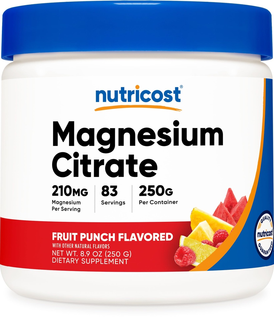 Nutrikost Magnesium Citrát prášek (ovocný punč, 250 gramů)
