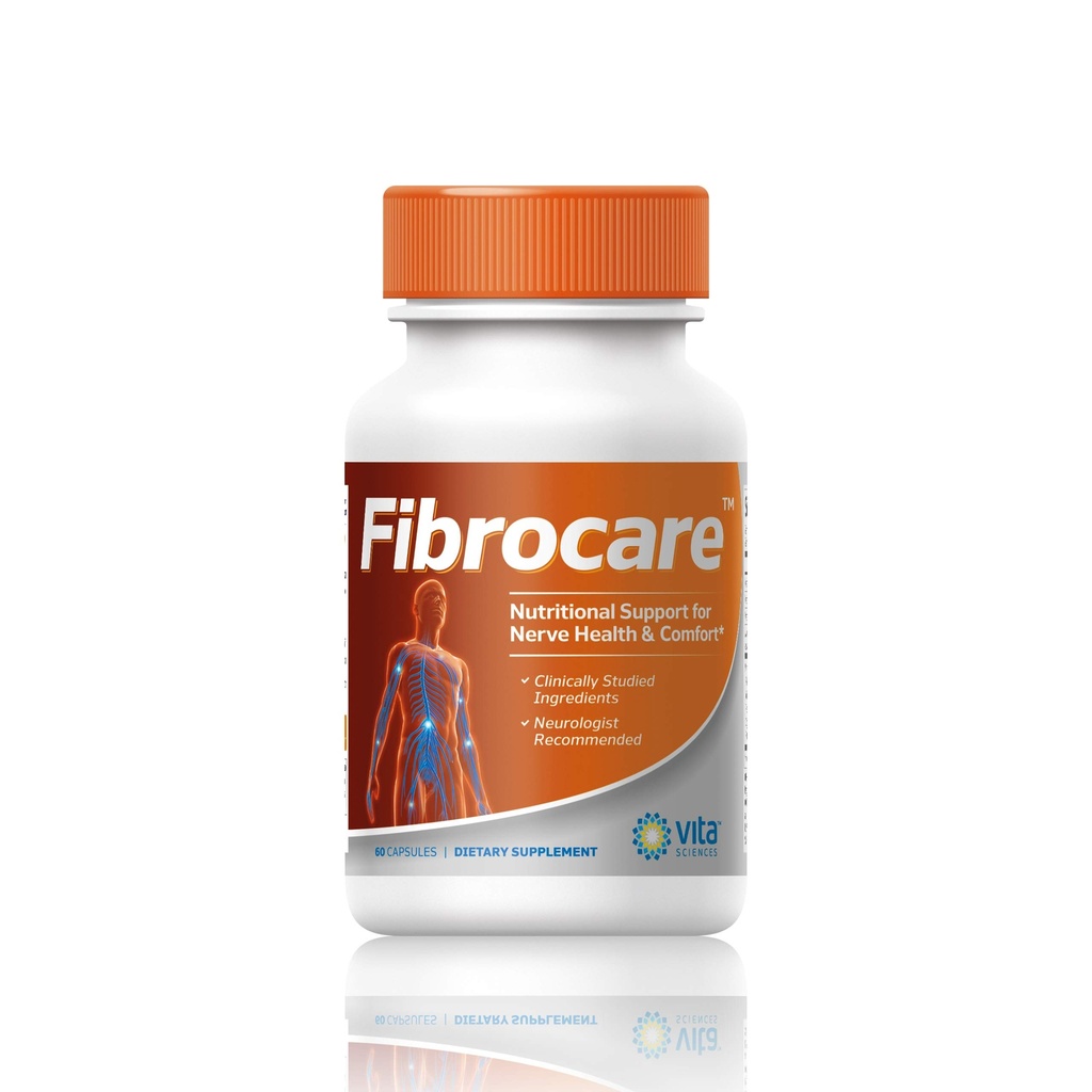 Vita Sciences FibroCare Fibromyalgie dodatek pro rychlé opravy Nerve zdraví. Přírodní R- ALA Form 40x Síla s vitamíny a antioxidanty k obnovení a obnovení nohy, ruce, nohy a prsty. 60 Ct.