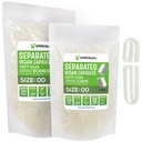 XPRS Nutra Vegan Velikost 00 Oddělené kapsle - 1000 Hrabě Premium Prázdné kapsle Oddělené v sáčcích - Clear Prázdný 00 Pilulky pro DIY Dodatek Náplň