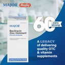 MAJOR Bacitracin Zinkový olej Antibiotika první pomoci - Obsahuje 144 Jednotkové balení dávek