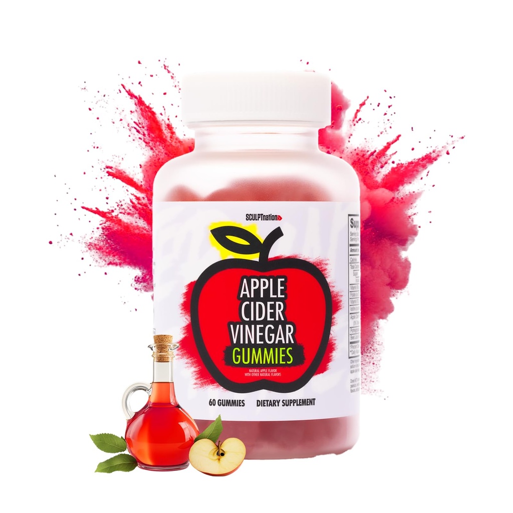 Socha Nation by V Shred Apple Cider Ocet Gummies - Zdravé Superfood Snack, Metabolismus a Digestion Support - 60 ACV Keto Gummies