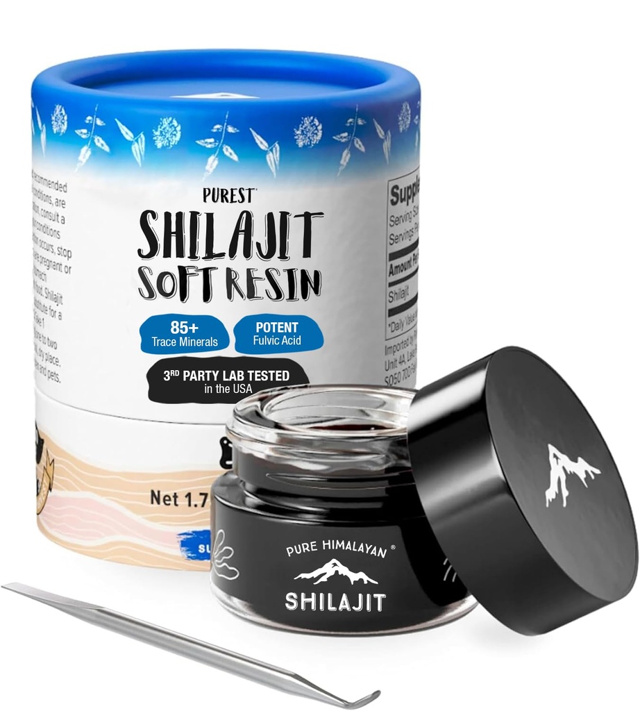 Shilajit by Pure Himalyan Shilajit ®, Grade A Himalayan Soft Resin, Energy & Imunitation Support, Natural Source of Fulvic Acid & 85 + Trace Minerals Supplement for Men & Women (50ml / 1.5 fl oz)