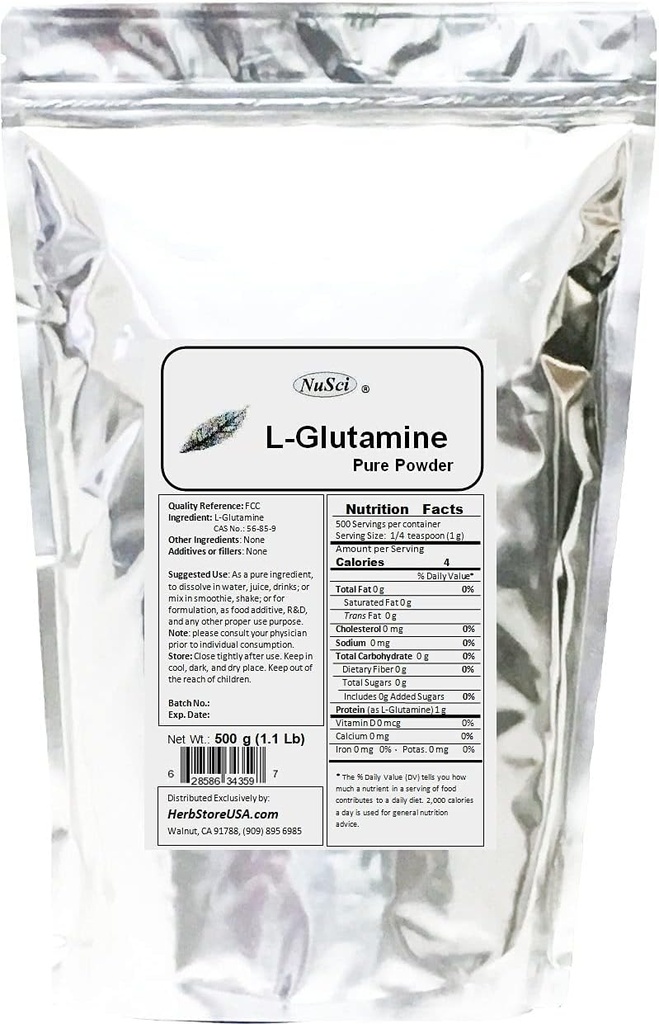 L- glutamin prášek 500g (1,1 lb) FCC stupeň