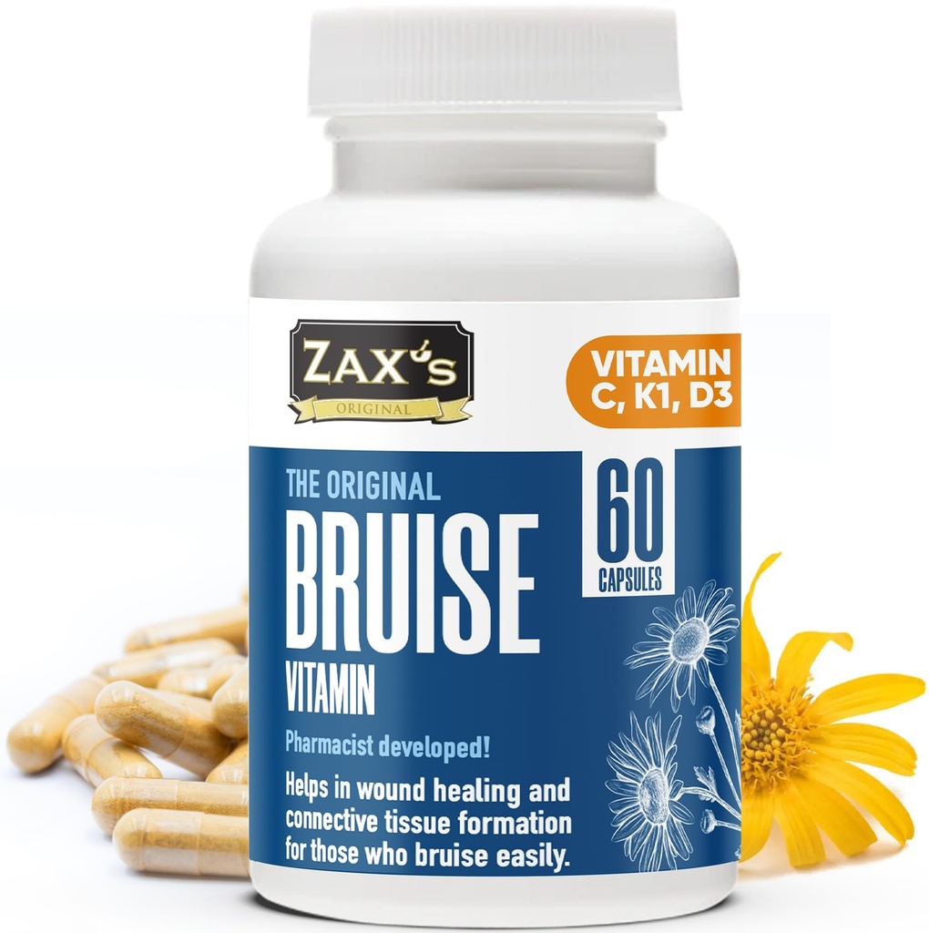Bruise vitamin Pharmacis vyvinul podlitiny doplňky Potenciální podlitiny Otok Reducer, Zinek, Vitamin K, D3, Ascorbic Acid, Citrus Bioflavonoidy, 60 Caps, Combine Arnica Bruise Cream