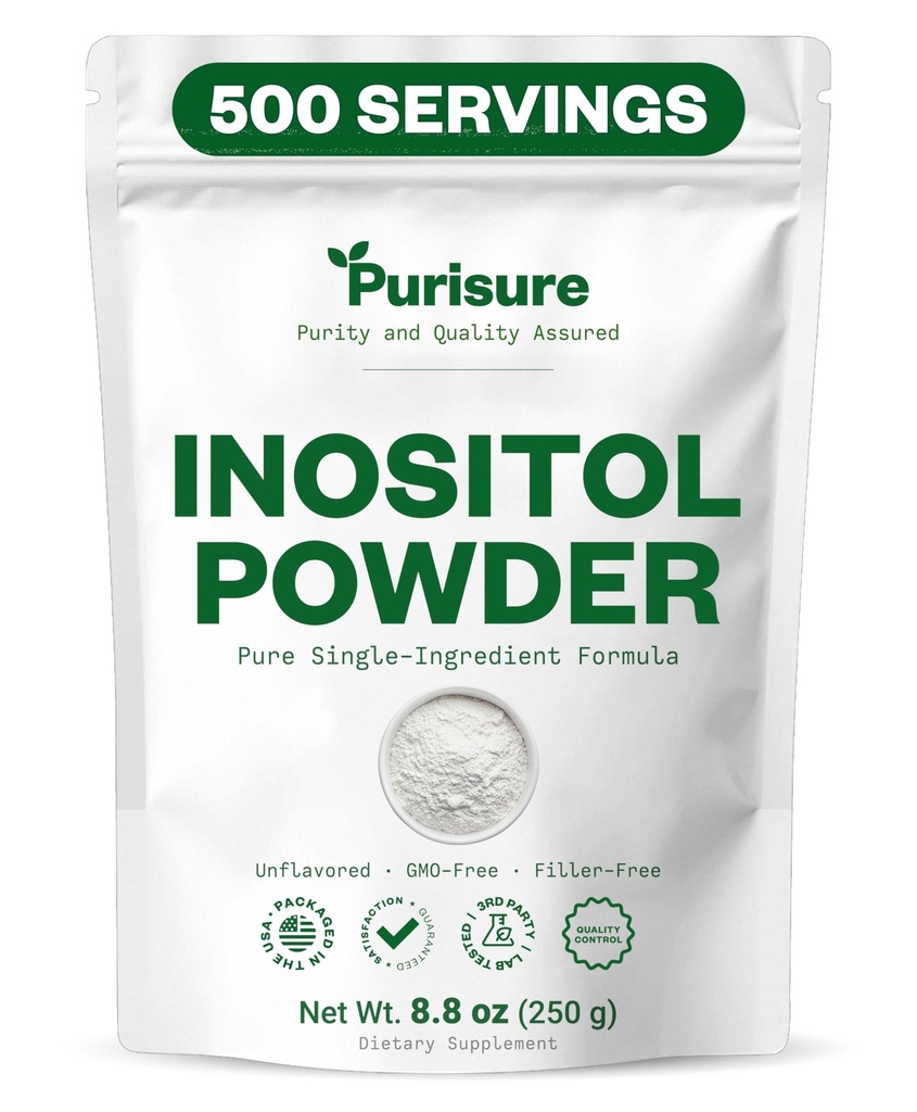 Využití Myo-Inositol Powder, 250g, plodnost, Hormonální bilance a ovariální podpora, čistý Inositol Powder, Myo Inositol dodatek k podpoře energie a mozku Wellness, Vegan, Non- GMO, 500 Služeb