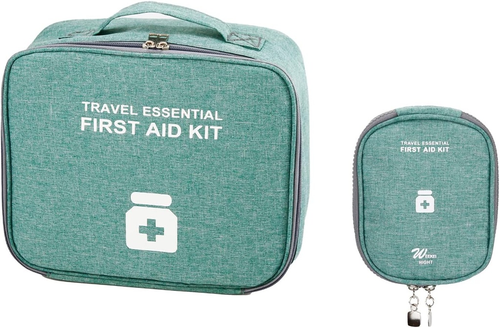 Prázdné tašky první pomoci, cestovní Medicine Bag, lékařské dodávky Pořadatel Bag, Přenosný Kit pro cestování, auto, domov, táboření, kancelář, turistika, venkovní (Cationic Green)