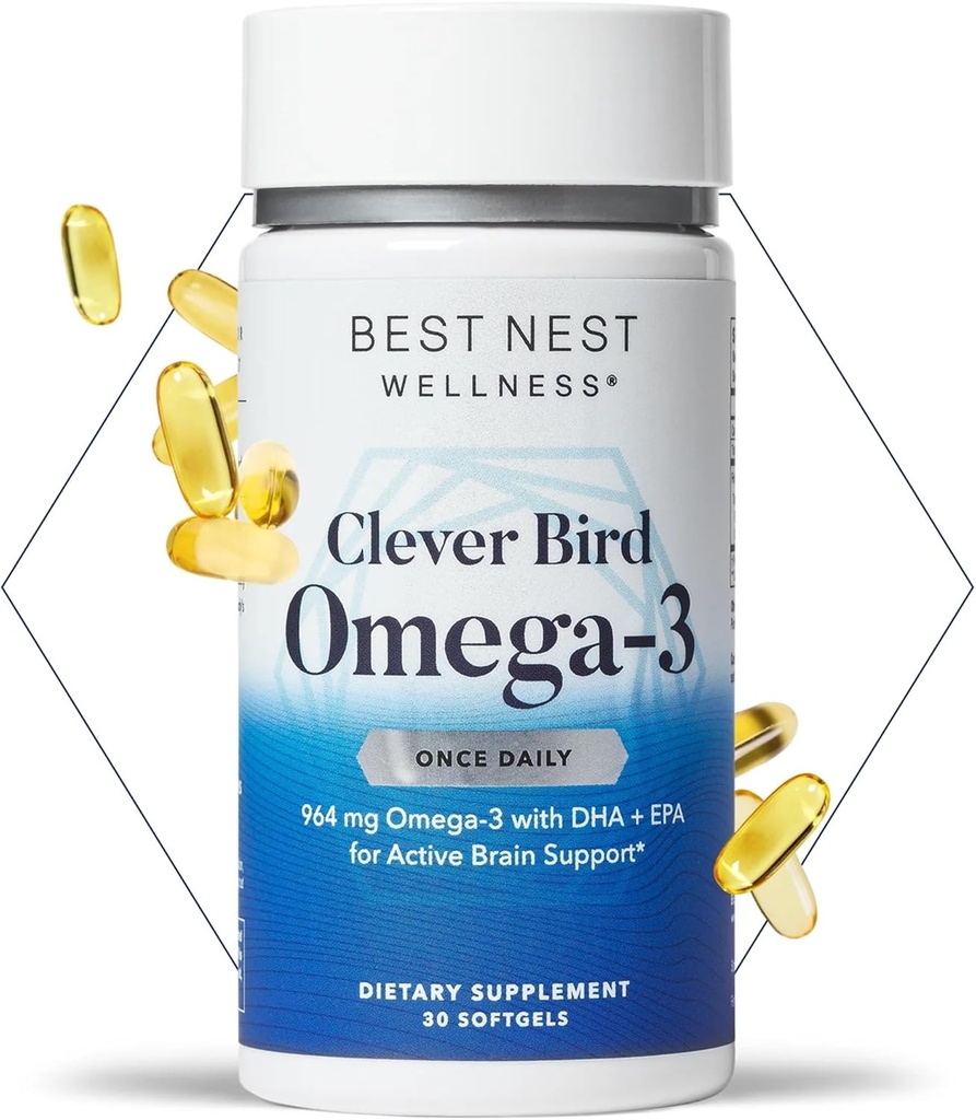Nejlepší Nest Wellness Omega33 Softgels - Rybí olej doplněk podporuje zdraví mozku - Nutriční podpora pro matky - EPA & DHA dodatek AIDS imunitní systém zdraví - 30 Softgels