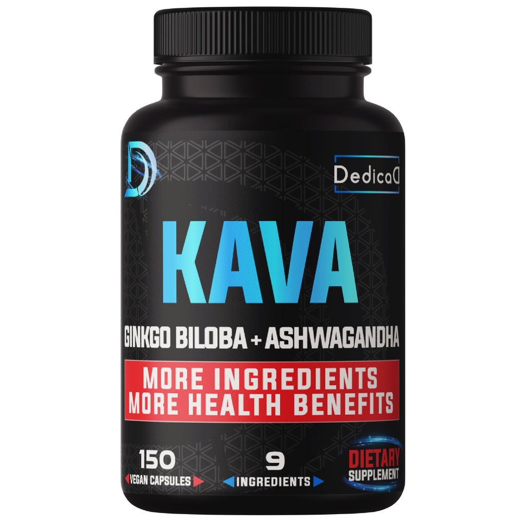 9in1 Kava Kapsle 5- měsíční zásoba 15: 1 Extrakt pro spánek, mysl a imunitní podpora - 9 Přírodní Byliny zahrnuje Ginkgo, Ashwagandha, Graviola, Valerian & Více - 150 Vegan Kapsle