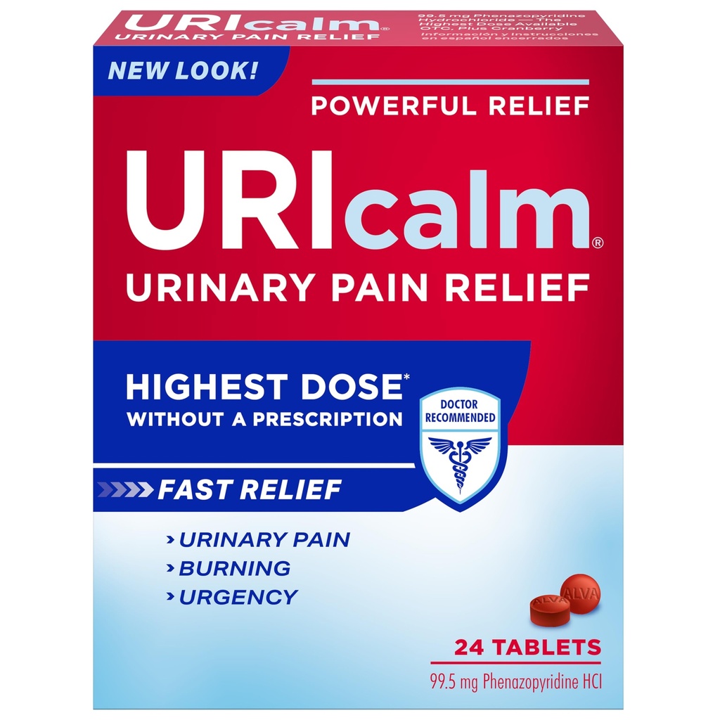 Uricalm Max - Maximální síla - Prompt Relief of UTI Pain, Burning, Urgentní & Zvýšená frekvence - 24 Počet