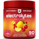 Keppi Electrolytes Powder - Raspberry Lemonade Flavor 50 Servings - No Supplementary Hydration with Magnesium, Draslík, Sodík - Keto, Vegan, Fasting- Friendly, Nula Calorie Electrolyte Drink