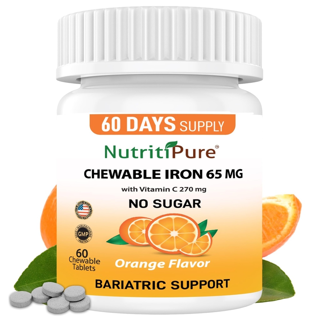 Žvýkací železo 65 mg s vitaminem C 270 mg (pro ženy / muže)