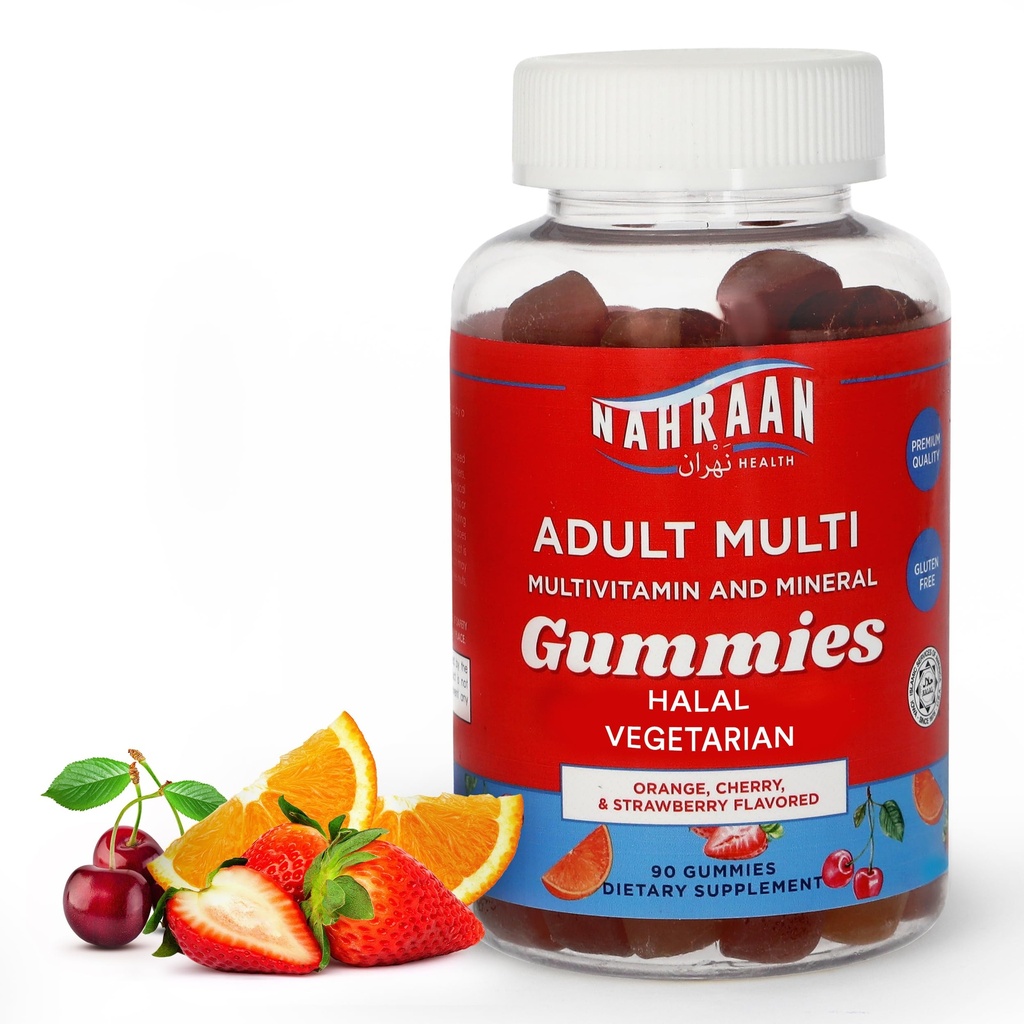 Halol Vitamíny pro dospělé - Halol Multivitamíny pro ženy a muže - Vitamin A, C, D, E, B6, B12 - Vegetariánské, Halol Gummies - 90 Počet