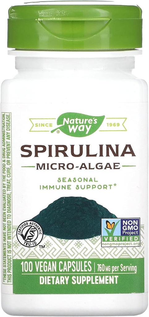 Přírodní cesta Spirulina Micro- Řasy 380 mg 100 Veg Caps
