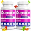 (2 Pack) Quercetin Gummies by BioVitalica - Quercetin with Bromelain Vitamin C and Zinek & Elderberry + Vitamin D3-5 in 1 Imunitate Support - Zinek Quercetin 750 mg pro děti a dospělé
