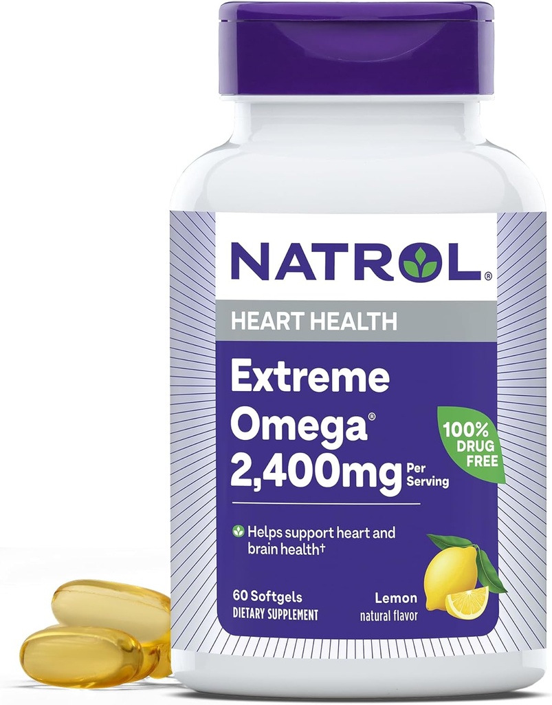Natrol, Omega33 Extreme Softgels, Heart Health Diety Dodatek, 60 Počet
