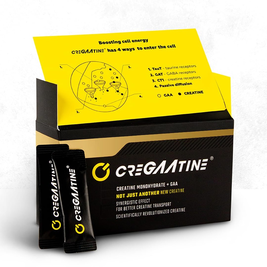 Mikronizované Creatin Monohydrát + GAA current 124; Zvýšit sílu, Bez zadržování vody 124; Zvyšuje paměť & Focus currency 124; Single- Serve Packets curren124; 60 Sachets, 30 Servings currency 124; (Sachets, Neochucené)