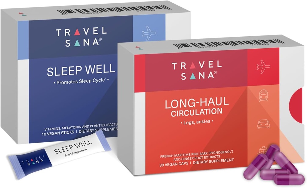 Long- Haul Circulation (30 Vegan Caps) + Sleep Well (10 Sticks)