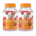 Živý probiotický 2 miliardy CFU děti + zinek 25mg děti, Gummies Bundle - Velký přípitek, vitamin dodatek, gluten zdarma, GMO zdarma, žvýkací žlab