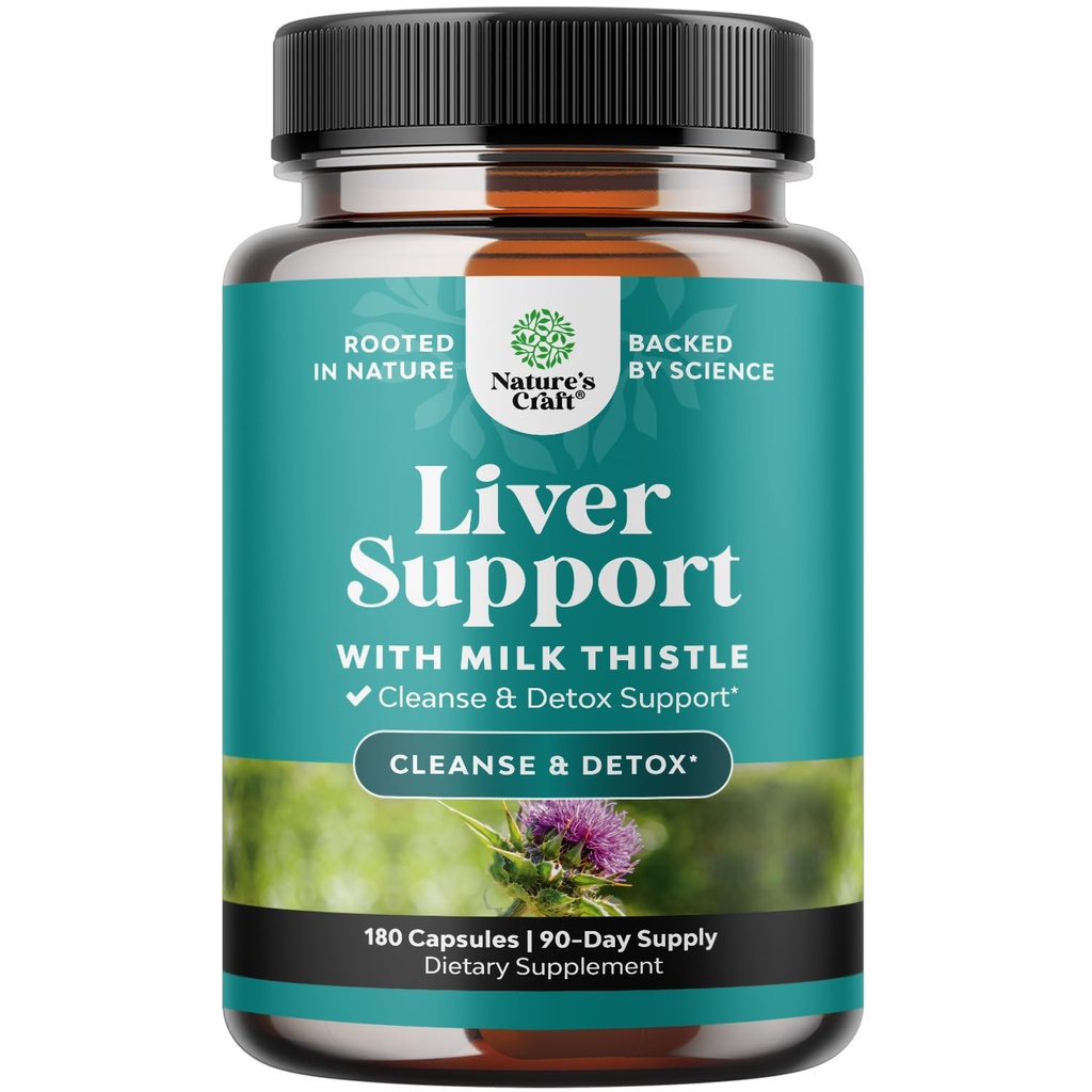 Jaterní čištění Detox & Opravy 180 Kapsle - Bylinné játra Supplement - Silymarin Mléko Thistle Doplňky s kořen pampelišky, Cholin, Beetroot & Artichode Extract