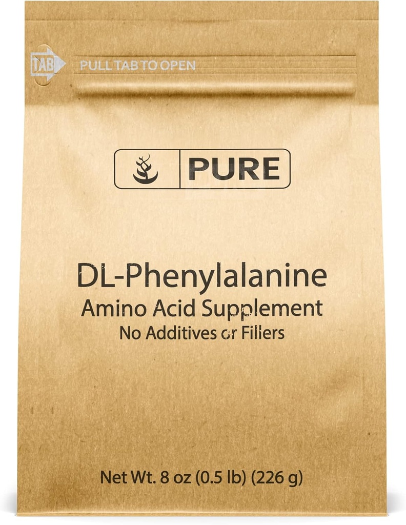 Čisté původní složky DL- fenylalanin prášek (8 oz) Vždy čisté, žádné plniva nebo přísady
