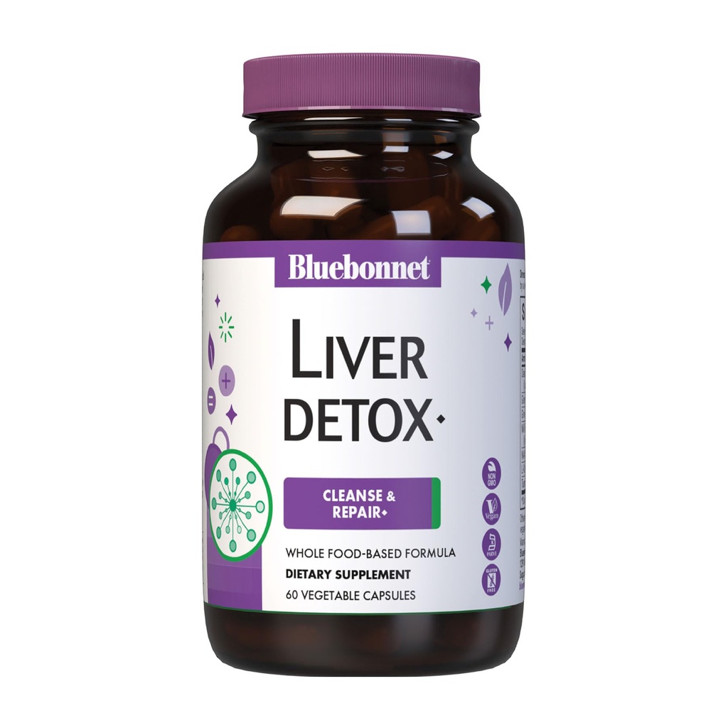 Bluebonnet Nutrition Játra Detox, Jaterní zdraví *, Antioxidant Protection *, Soy- Free, Gluten- Free, Kosher Certified, Non- GMO, Dairy- Free, 60 Rostlinné kapsle, 60 Služeb