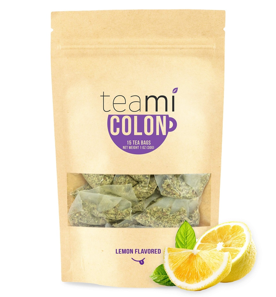 Teami ® Colon Detox čaj 124; Všechny přírodní čisticí čaj pro muže a ženy 124; 30 Day Supply, 15 Tea Bags (Lemon)
