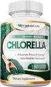 VibraxLabs Chlorella Kapsle - Broken Cell Wall 600 mg Veggie pilulky (1200 mg Serving) - Protein Powder Dodatek pro přírodní detoxikaci, Nejlepší s Spirulina, No After taste, Made in USA