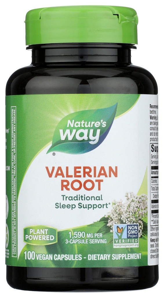 Valerian Root, Tradiční podpora spánku *, Non- GMO Projekt ověřen, gluten zdarma, Vegan, 100 Kapsle (Balení květen Vary)