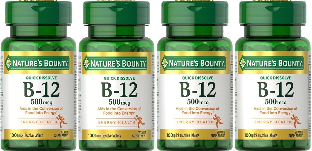 Vitamin B- 12 500 mcg, 100 ea (balení po 4)