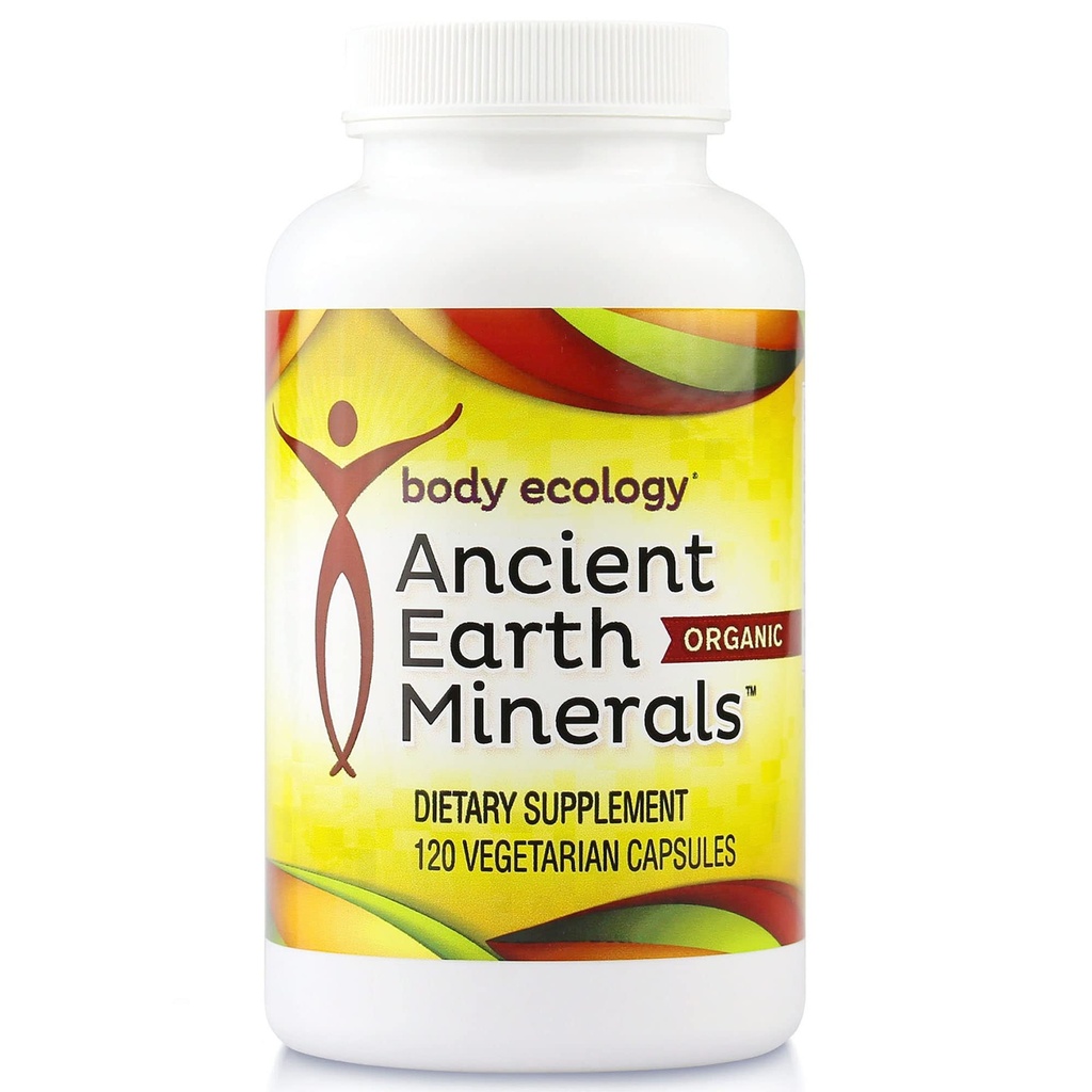 Tělo Ekologie Starověké Země Minerály 124; 100% Plant- Derived Stopy Minerální dodatek 124; Builds Imunity 124; Promotes Detoxification OF 124; Non- GMO OF 124; 120 Vegetariánský počet