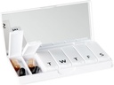 PORT X POLISH Designer Weekly Pill Box Organizátor (Single 1X Daily, Crisp White)