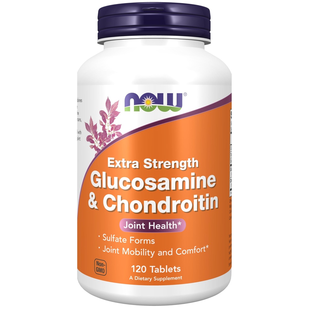 Nyní Potraviny Doplňky, Glucosamine & Chondroitin Extra Síla, Sulfát Forms, 120 Tablety
