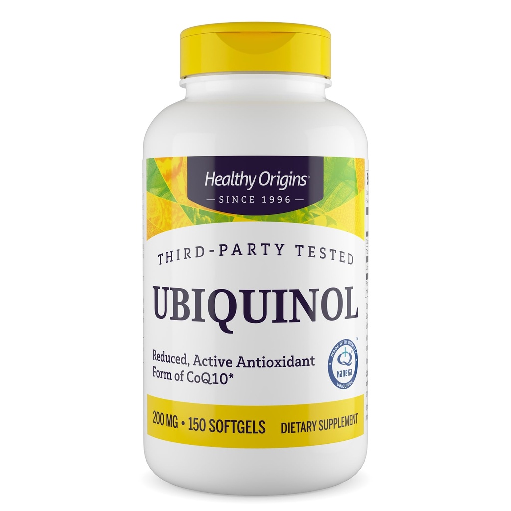 Zdravý původ Ubiquinol (aktivní forma CoQ10), 200 mg - Kaneka Ubiquinol Doplňky pro srdeční zdraví a antioxidační podporu - Gluten- Free & Non- GMO doplněk - 150 Softgels