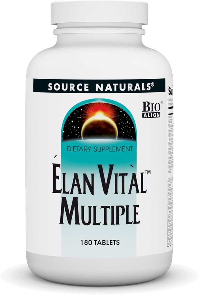 Zdroj Naturals Elan Vital Multiple - Podporuje mozek, srdce, játra, imunitní, energetický boost - 180 tablet