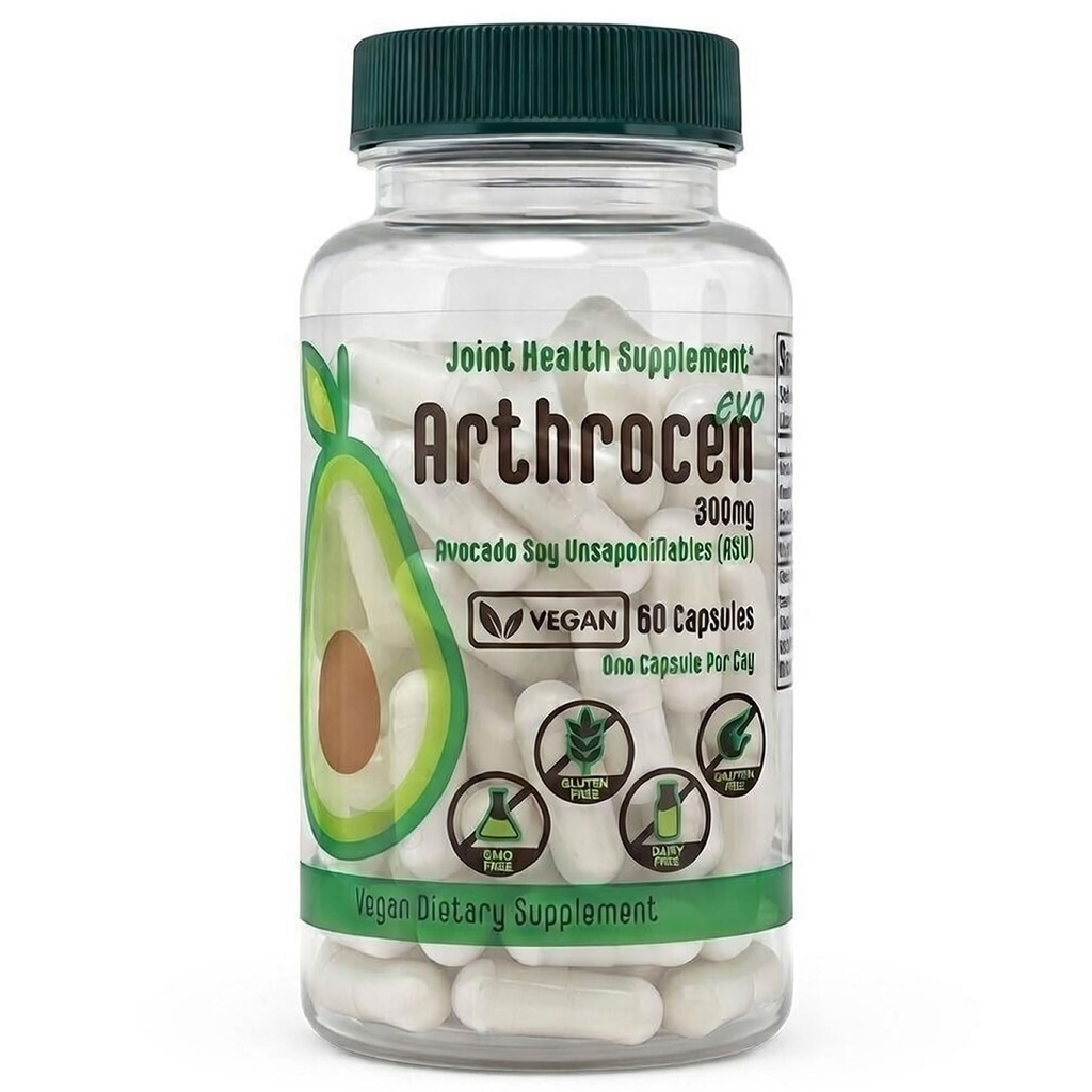EVO Vegan Společný zdravotní dodatek, 300Mg Avocado Soy Unsaponiable, 60 Day Supply, Jedna kapsle za den (2 měsíce)