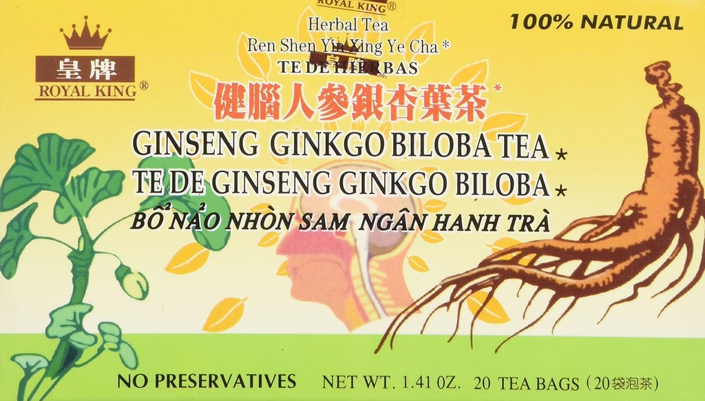 Royal King Ginseng Ginkgo Biloba Tea (20 sáčků)