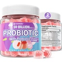 2Pack Probiotika + Prebiotika Gummies Sugar Free 60 Milionů CFU, 11 Strany Probiotika Plněné Gummies pro ženy Muži Stravovací zdraví a Gut zdraví, Podporuje Zácpa, Průjem, Plyn & Bloating