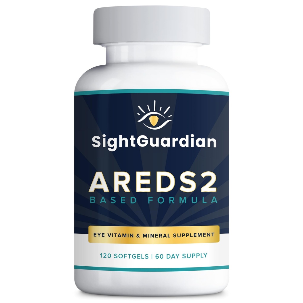 AREDS2 na bázi očí vitamin- Minerální doplněk (120 ct. 60 Day Supply) - AREDS2 založený dodatek pro oči - Nízký zinek Vzorec - Doplněk očí a vitamin