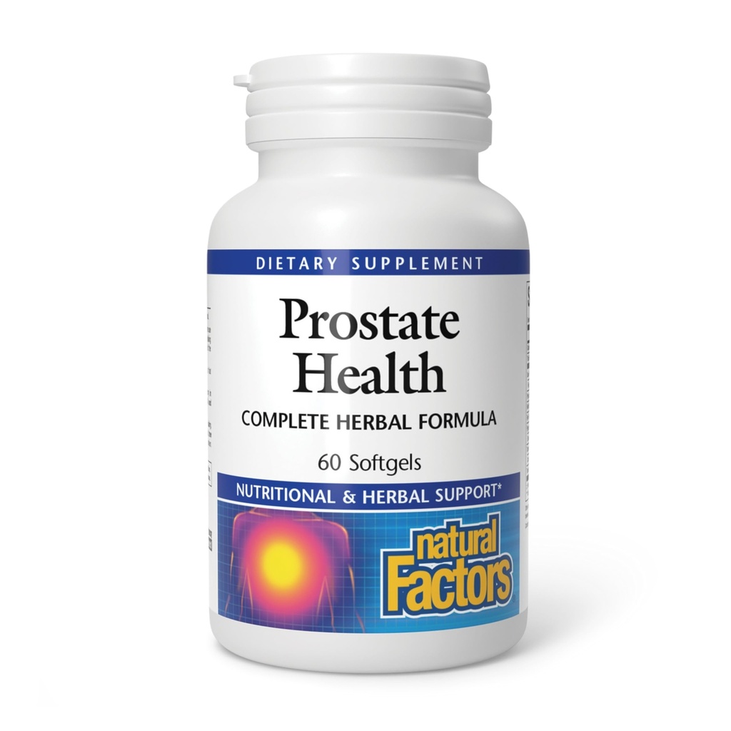 Přírodní faktory, Prostate Health Formule, Bylinná podpora pro zdravé prostaty se Saw Palmetto a Turmeric, 60 softgel (60 porcí)