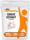 Bulksupplements.com česnekový extrakt prášek - česnekový dodatek, bylinný dodatek, Allium Sativum - Bylinný & gluten zdarma, 800mg na servírování, 250g (8.8 oz) (balení po 1)