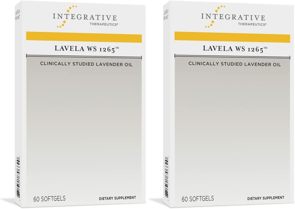 Integrační terapeutika Lavela WS 1265 - Lavender Essential Oil Supplement for Sleep & Stress Support * - Dairy- Free - 120 Softgels (120 Servings)