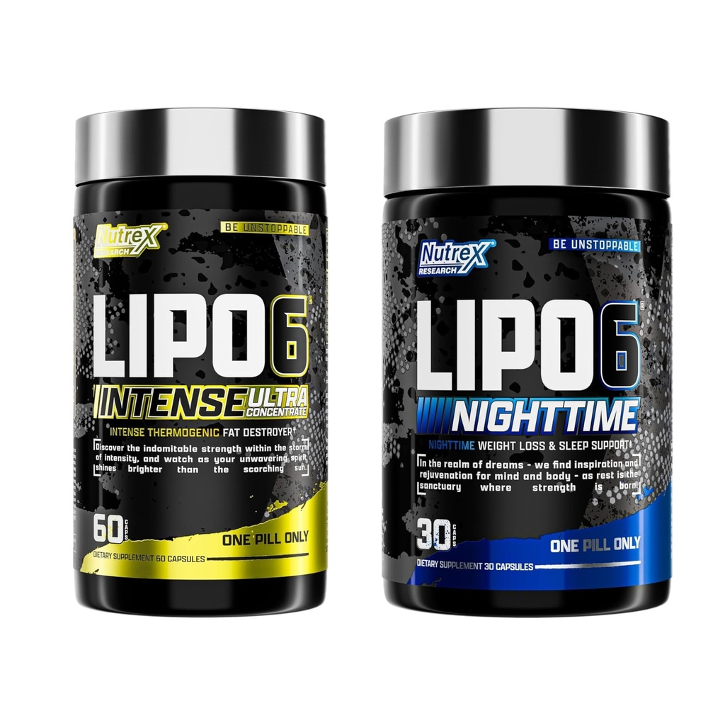 Nutrex Research Lipo 6 intenzivní a noční AM / PM Bundle