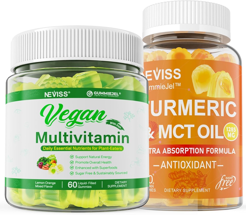 Organické kurkumové žvýkačky 1000mg s veganským multivitaminem pro ženy