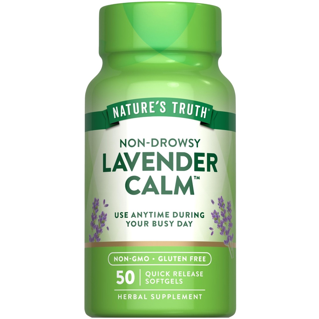 Nature 's Truth Lavender Climate Softgels ústní dodatek 124; 50 Počet 124; Non-Drowsy Bylinné 124; Non-GMO & Gluten zdarma