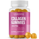 Kolagenové žvýkačky pro ženy a muže s 2500mcg Biotin, zinek, vitamín C & E - Hydrolyzované kolagenové gumy pro vlasy, kůži a nehty - Biotin a kolagenové gumy - Lemon Flavor - 30 Služeb