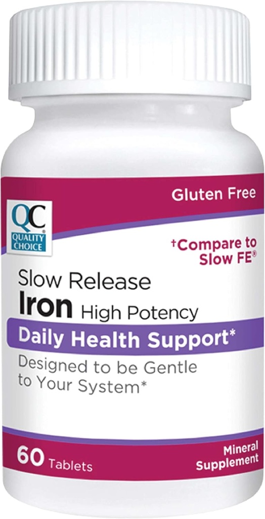 Quality Choice Iron High Potency Slow Release Tablety, 45 mg, 60 Tablety (Balení po 5)