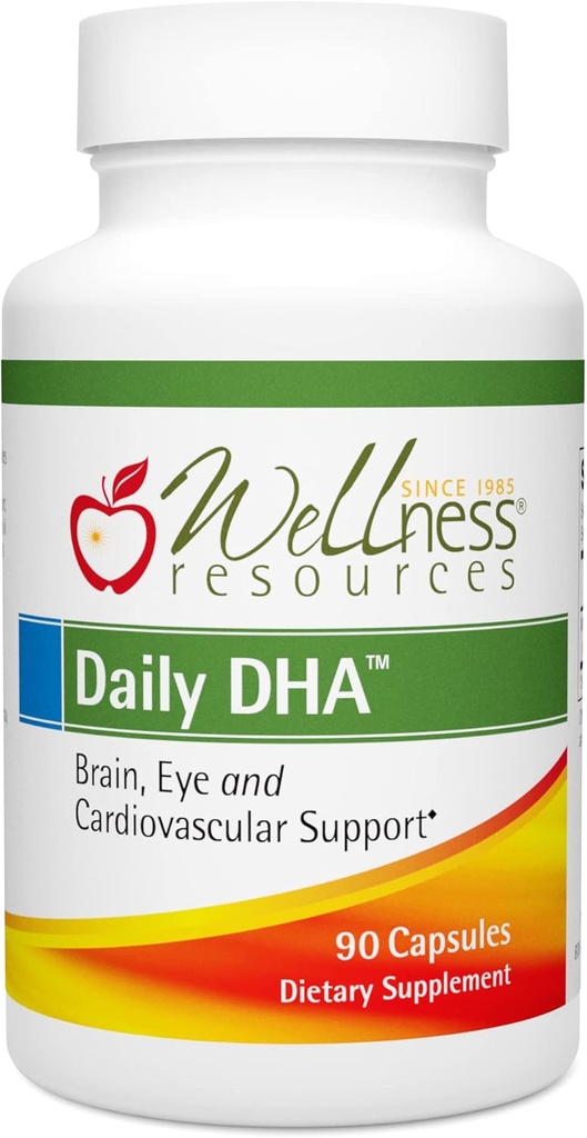 Wellness Resources Daily DHA - Nejvyšší účinnost a čistota DHA Fish Oil ve formě TG (90 Kapsle)